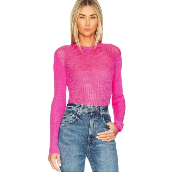 Free People H20 Crewneck Pink Sweater - Picture 1 of 3